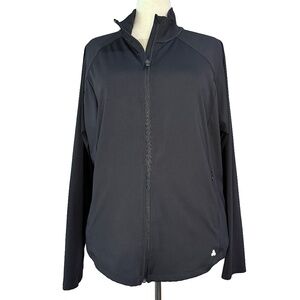 🔥 Plus Size 2X Tek Gear Black Ultrastretch Full-Zip Active Jacket